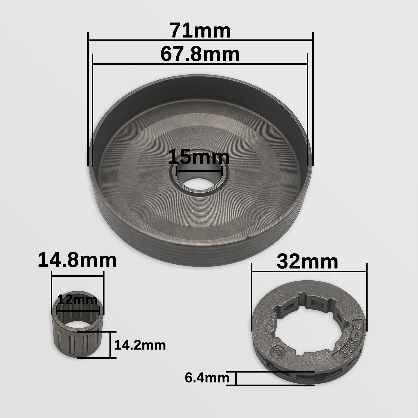 COSY Gas Chainsaw Accessories Centrifugal Clutch Chain Sprocket Drum Oil Pump Oil Seal