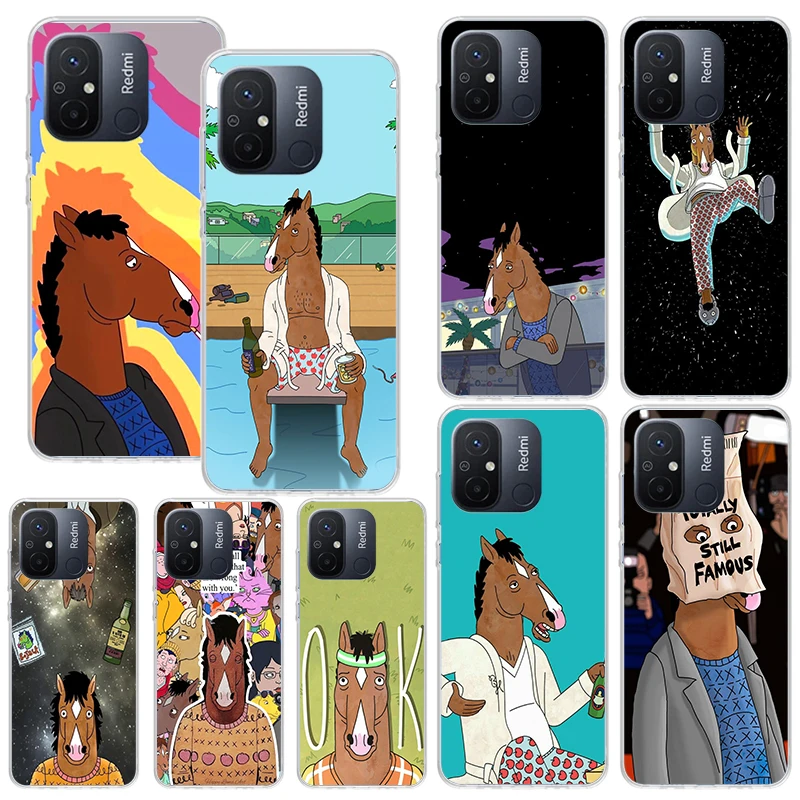 Cartoon B-BoJack Horsemans Phone Case For Xiaomi Redmi 12C 12 10C 10A 10 9C 9A 9T 9 8A 8 7A 7 6A 6 Pro K70 K40 K20 Fundas Back C