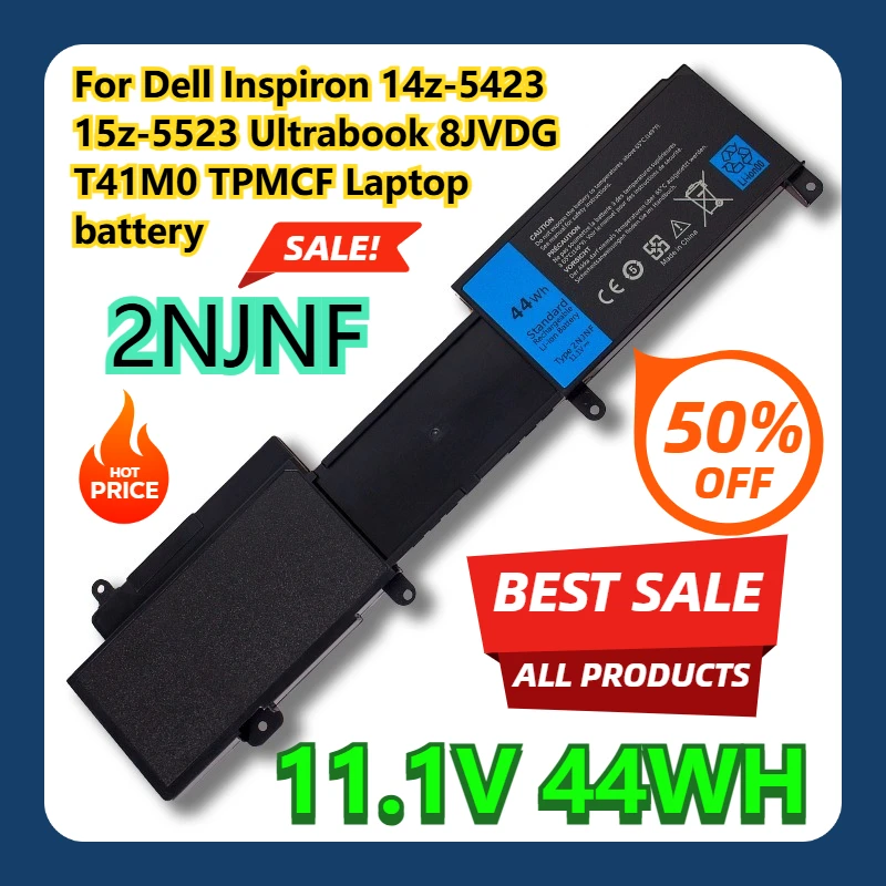 

Для ультрабука Dell Inspiron 14z-5423 15z-5523 8JVDG T41M0 TPMCF 11,1 В 44WH 2NJNF аккумулятор для ноутбука
