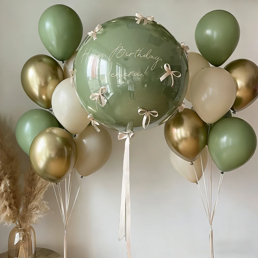 Avocado Sen Themen-Ballonset Bobo Ball Schleifendekoration für Hochzeit, Heiratsantrag, Geburtstag, Babyparty-Dekoration Ballons – Detail 5