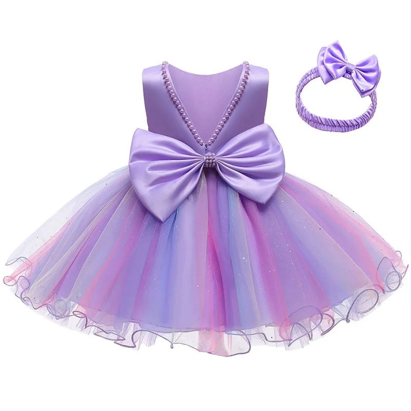 Vestido de princesa para recién nacido, Vestidos de verano para niñas, primer cumpleaños, boda, damas de honor, Vestidos infantiles