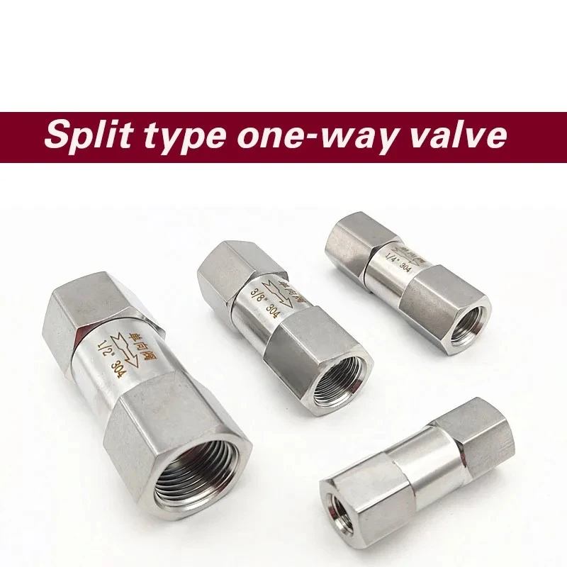 304 Stainless Steel One Way Valve, Split Type Internal Thread Check Valve, High Temperature Boiler Liquid Gas Check Valve