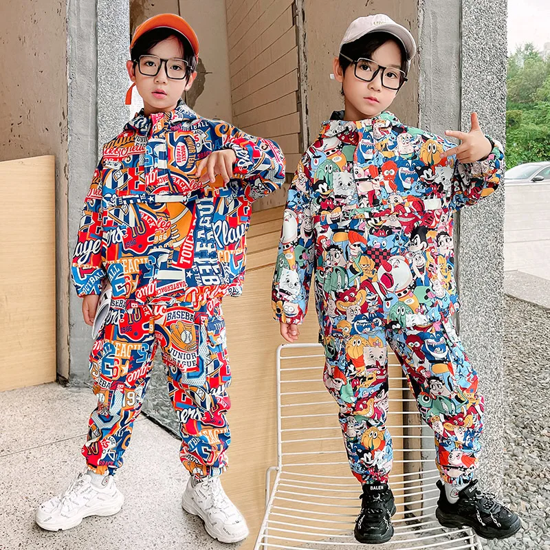 Baby Boys Girls Cartoon Clothing Sets Children Fashion Hoodies + Pants 2PCS Boys Suits Infant Kids Clothes Sport Suit 2-12Year