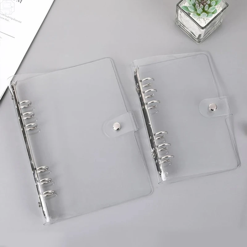 Glitter Transparent Plastic Ring Binder, A5 A6