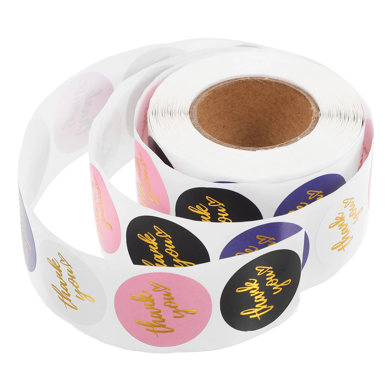 Thank You Sticker Roll Self-Adhesive Food Bag Sealing Labels for Bakery Candy Gift Box Decoration Wrapping Stickers