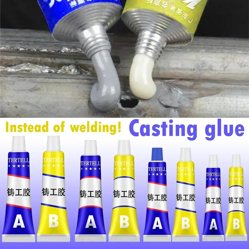 Metal Repair Glue Casting AB Glue Cast Iron High Strength Repairing Adhesive Heat Resistance Cold Weld Industrial Repair Agent