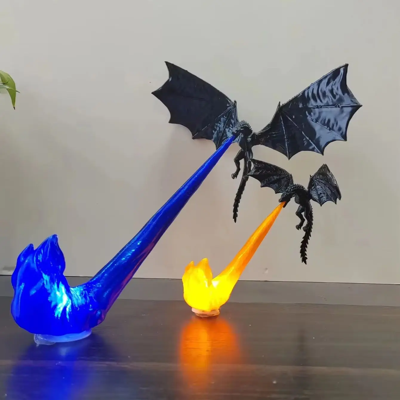 Dragon Flame Decoration 3D Dragon Flame Book, Suitable as a Statue for Dragon Enthusiasts as a Gift (without Lights)