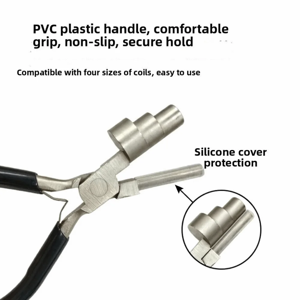 Stainless Steel Bail Making Pliers Multifunctional Durable Large Wire Looping Pliers Multi-Size Nylon Jaws Wire Bending Pliers