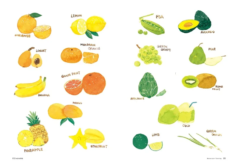 Wonderful Watercolor Painting Cute Otters Color Drawing Collection Book Animal Food Nature Art Painting Tutorial Book