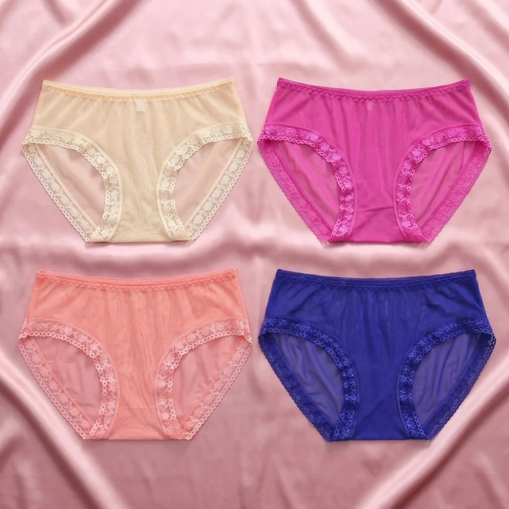 Low Waist Sheer Mesh Lace Thong Transparent Seamless Lace Flower Briefs Women Hollow Intimate Panty Romantic T Panties Ladies