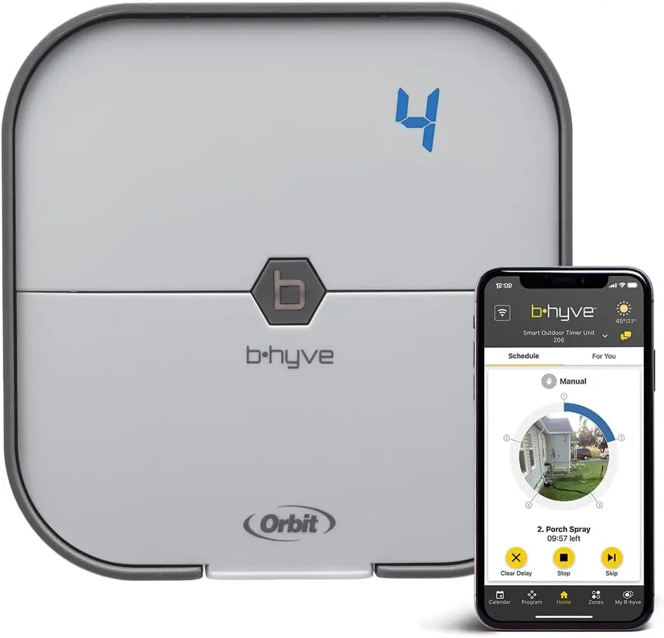 Smart 4-Zone WiFi Sprinkler Controller, Indoor Automatic Irrigation Timer