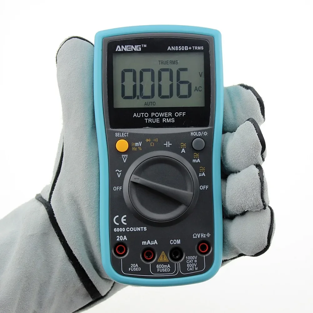 

ANG850B+ 17B+ Transistor Tester AC/DC Voltage Current Capacitance Ohm Auto Range Digital multimeter with Temperature Measurement