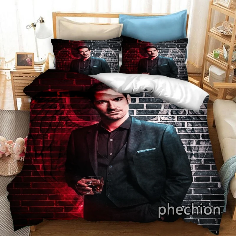 

phechion Lucifer 3D Print Bedding Set Duvet Covers Pillowcases One Piece Comforter Bedding Sets Bedclothes Bed K412