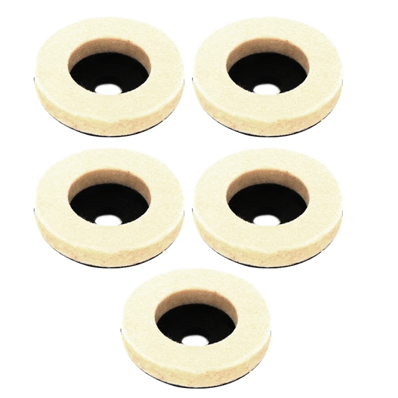 5Pcs High-Gloss Wool Polishing Wheel Disc Arbor, For Angle Grinder
