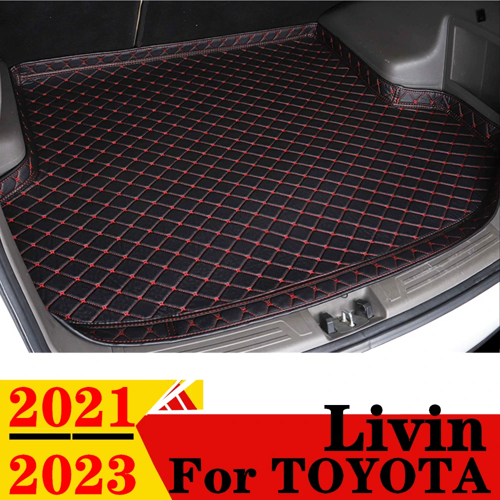 High Side Car Trunk Mat For Toyota Livin 2023 2022 2021 XPE Leather Tail Boot Tray luggage Pad Rear Cargo Liner Carpet Cover