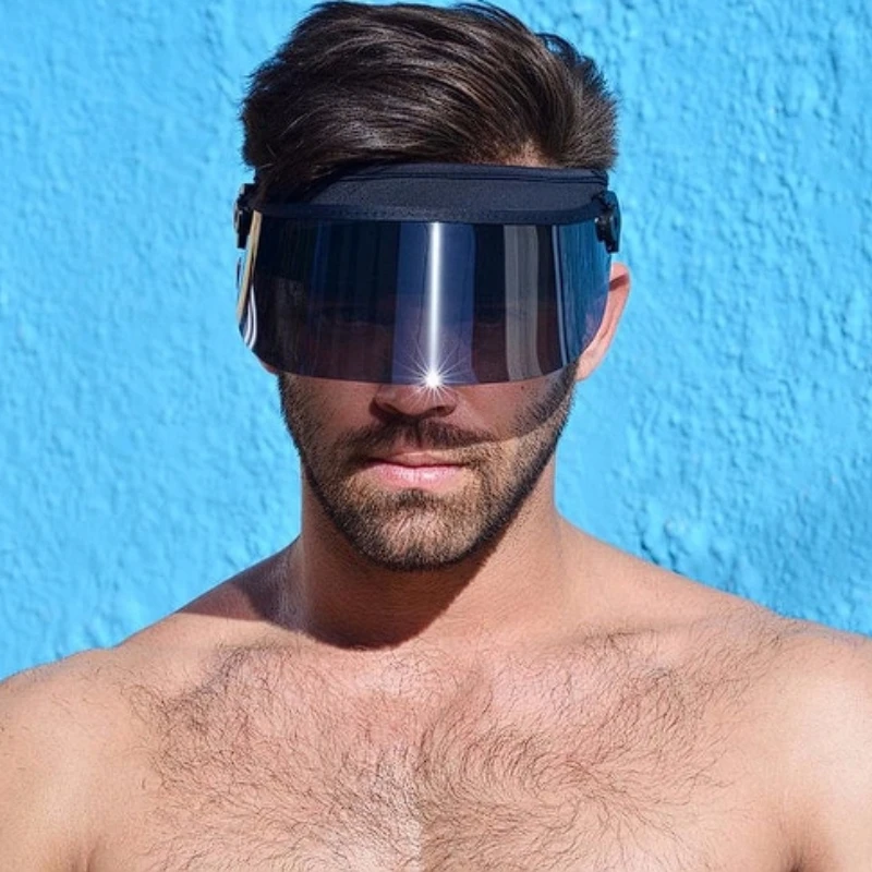 

Versatile Sun Visor Cap Short Blue Golf Cap Men UV Sun Cap Protection Outdoor Casual Green Visor Plastic PVC Wide Brim Plastic