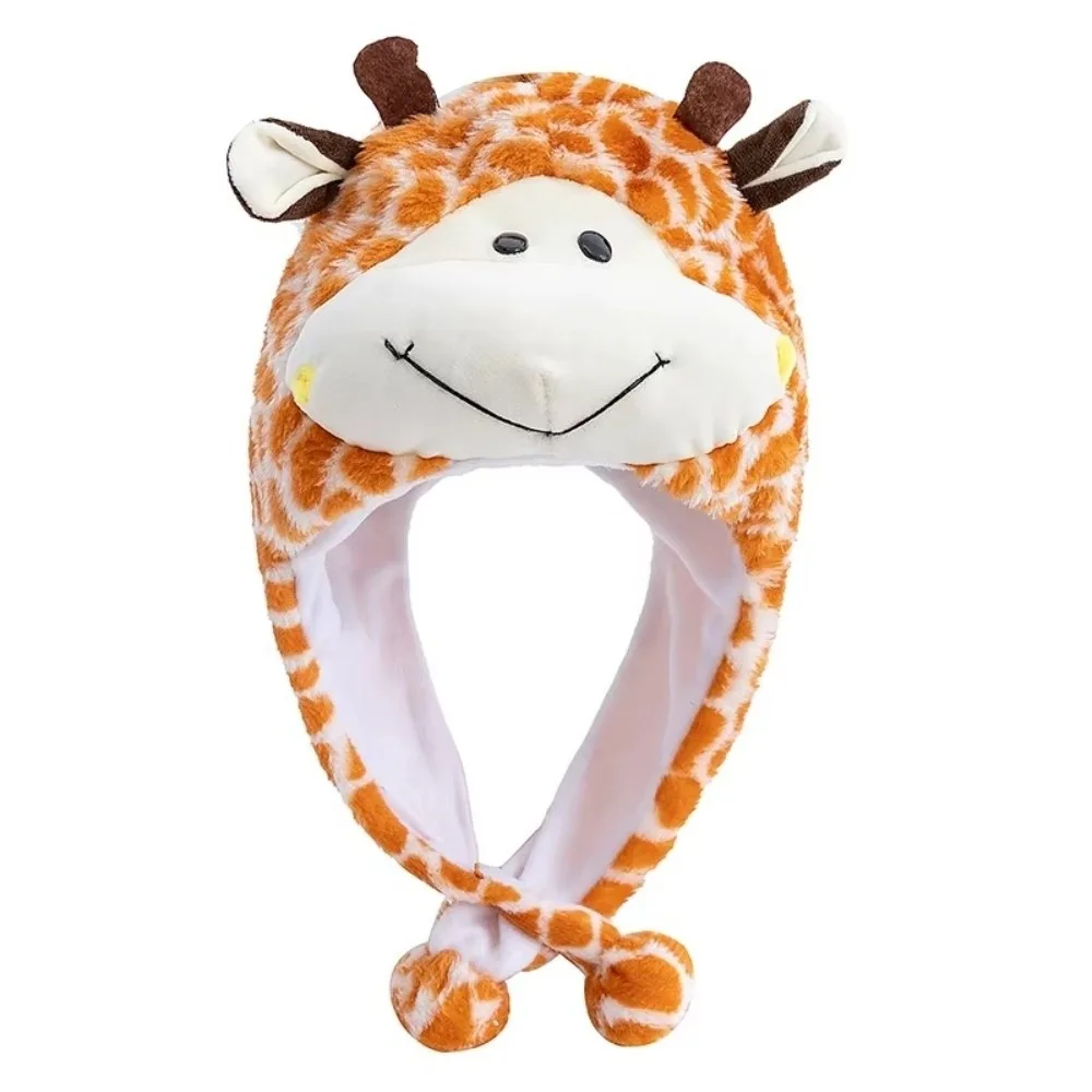 Funny Panda Animal Earflap Cap Pig Tiger Beanies Soft Elephant Ear Protection Hat Men