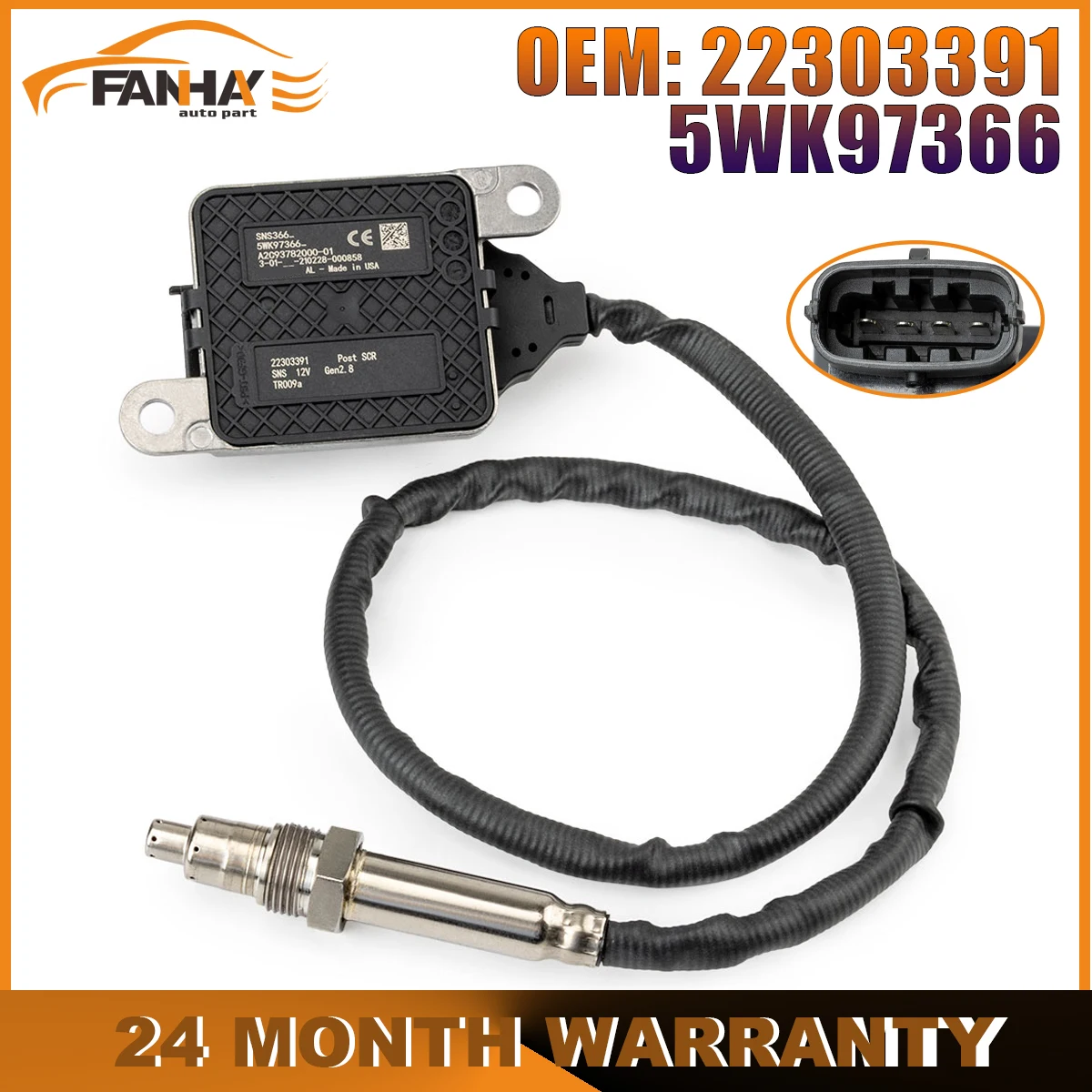 For Volvo Truck D11 D13 D16 For Mack MP8 ENG-VE13 EM-USA17 EAS-SD (2-BOX) POST-CAT Nitrogen Oxides Nox Sensor 22303391 22014032