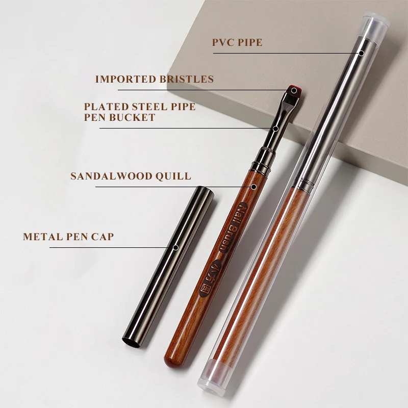 1pc Holz Gel Malerei Pinsel Nagel Konstruieren Acryl Pinsel für Maniküre DIY Builder Werkzeug Pinsel Stift Professionelle Gel Falsche spitze Stift – Detail 12
