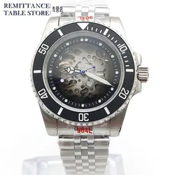 Casual Business Men's Stainless Steel Automatic Mechanical Watch, Sapphire Glass, Gradient Colour Transparent Dial, NH70, 40 mm