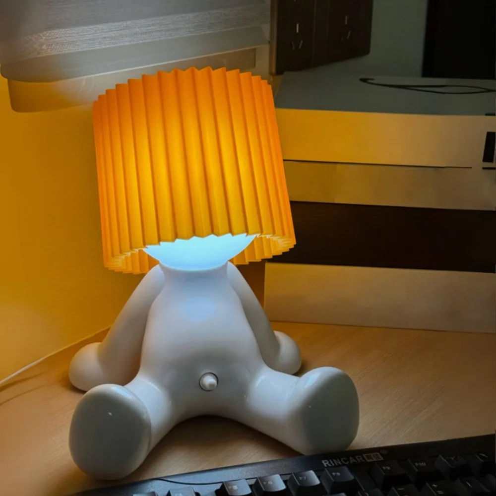 

LED Rechargeable Shy Boy Table Lamp With Shade Portable Shy Boy Small Night Light Reading Eye Caring Bedroom Ambience Light