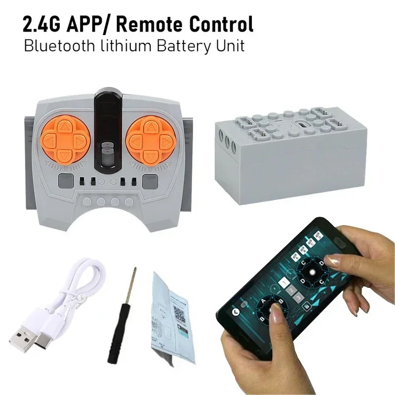 NEW 2.4G Bluetooth Lithium Battery Power Pack APP Module DIY 13100 Building Blocks Bricks Remote Control Kit Toys