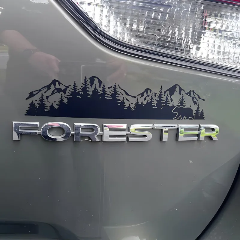 ملصق مزخرف لعلامة ذيل الغابة والدب/السيارة، ملصق فينيل، شارات لسياراتك، سيارات الدفع الرباعي والشاحنات #5