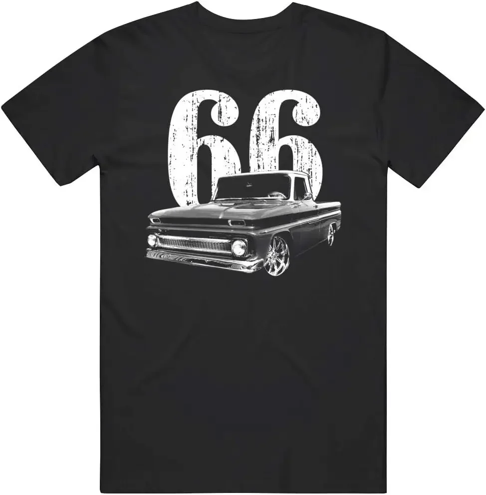 1966 C10 Pickup Truck Front Three Quarter View with Year T Shirt