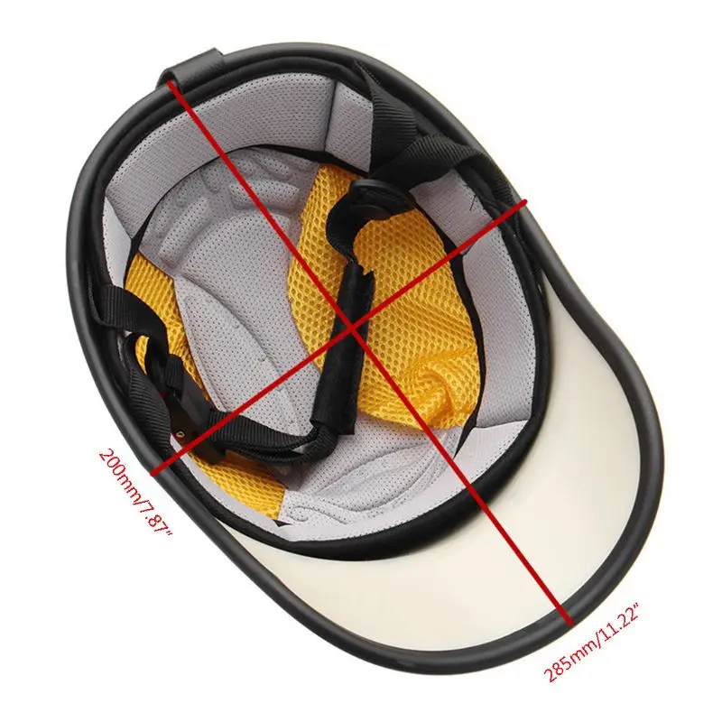 Baseball Cap Motorcycle Half Helmet Safety Half Face Helmet Vintage Summer Cap Safety