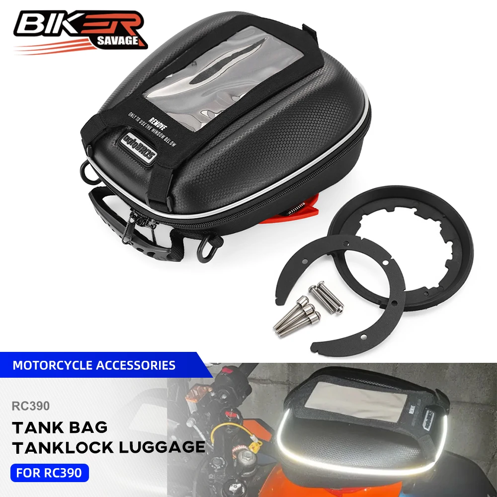 

RC 2024 Fuel Tank Bag Luggage For RC 390 2023 2024 Motorcycle Detachable Navigation Waterproof Backpack Tanklock Accessories