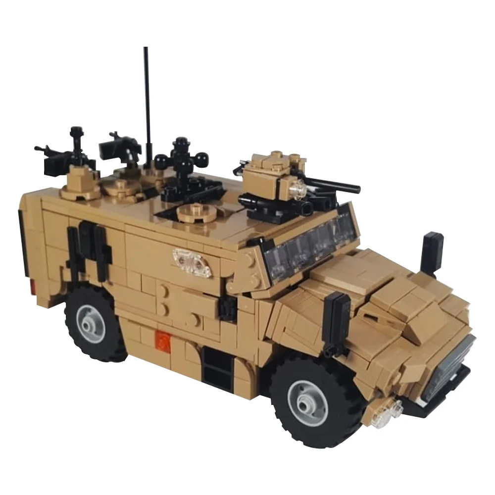 Gobricks MOC VBMR-L Serval Building Blocks Desert Tanks Combat Vehicle Bricks Assembled Toy Creativity for Children Gift