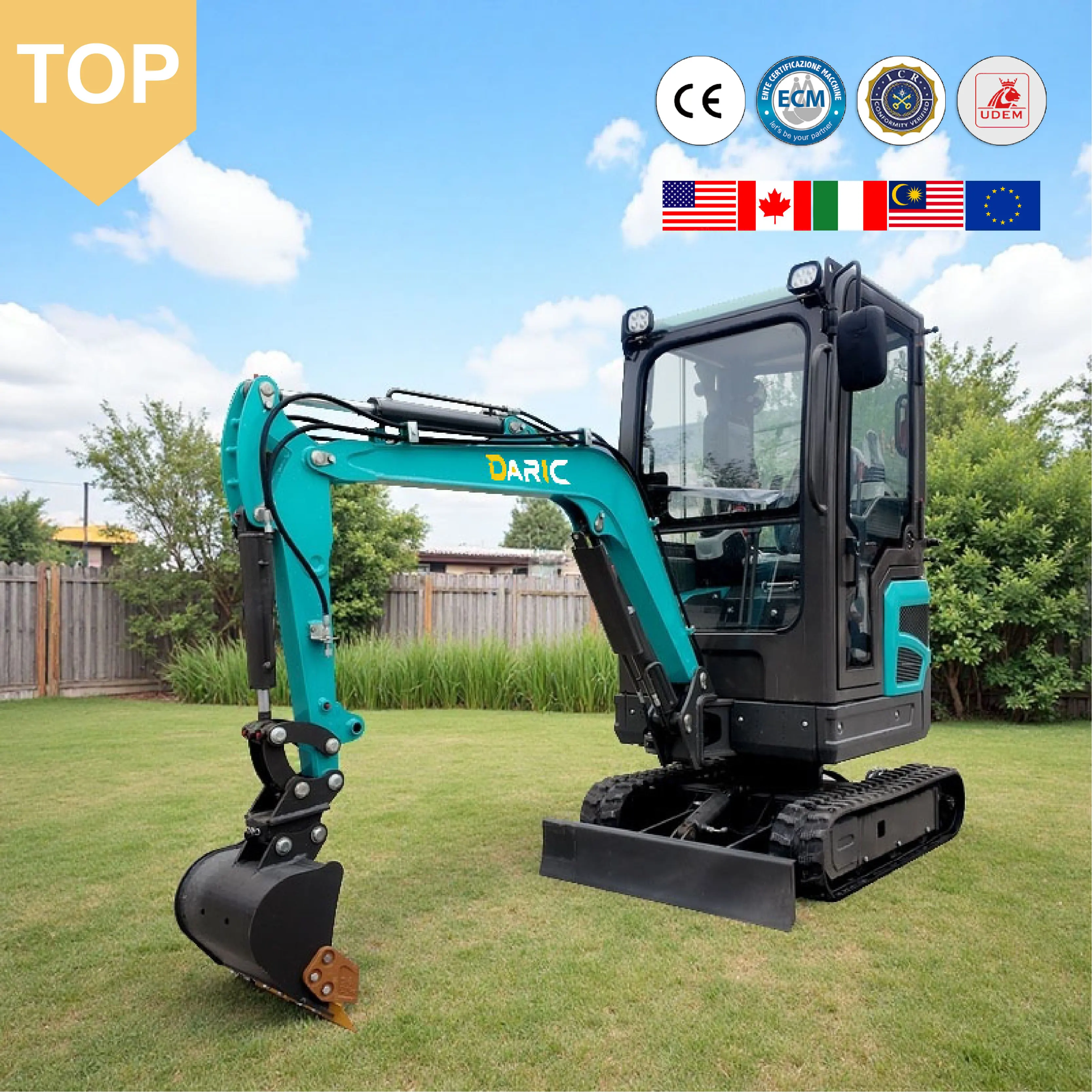 

Engine Excavator 1.8T Crawler With Euro 5 CE EPA Hydraulic Cylinders Small Digger 1 Year Warranty Garden Villa Farm