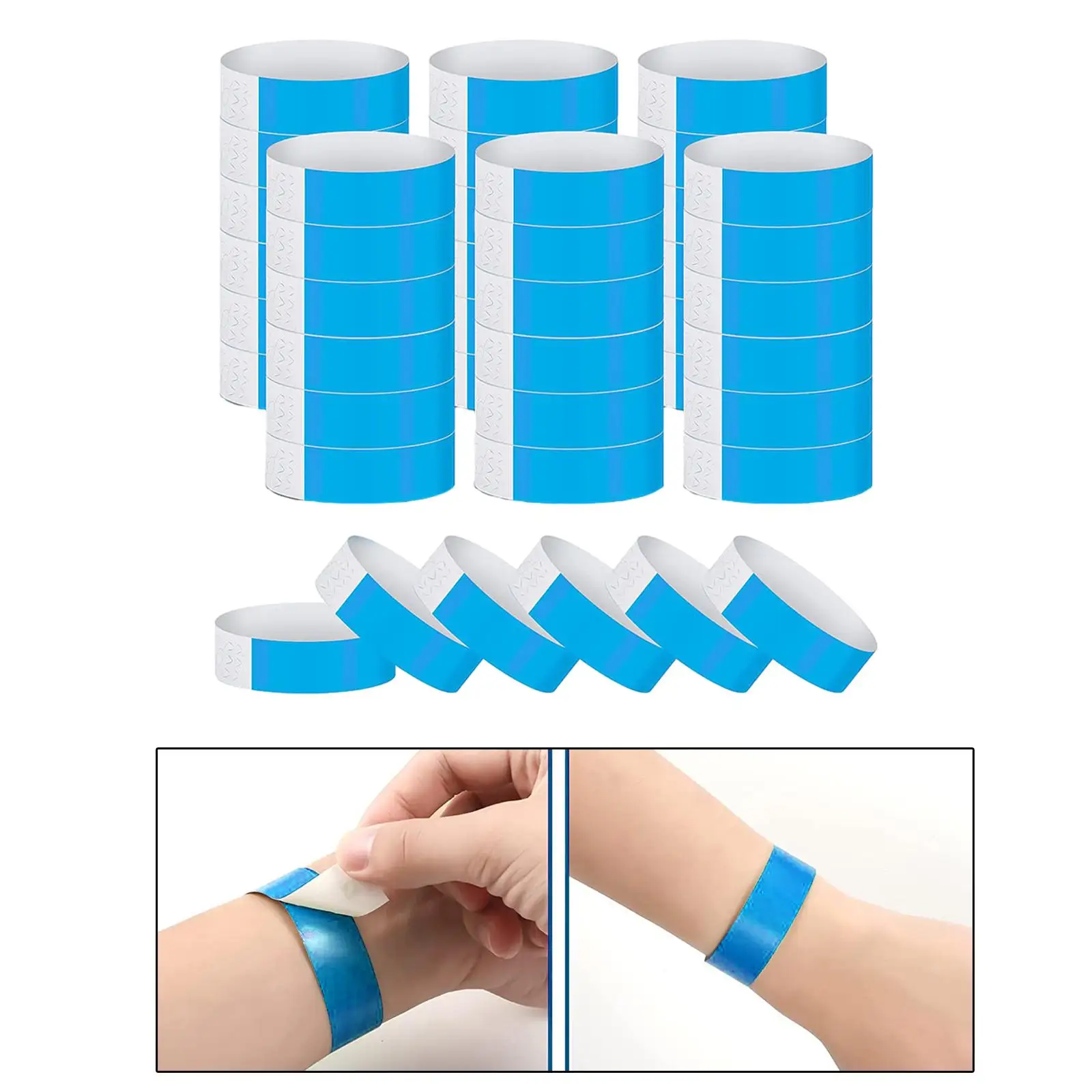 

600x Neon Wristbands for Events Adhesive Wristbands Men Women ID Bands Party Wristbands for Clubs Bars Events Party Concerts