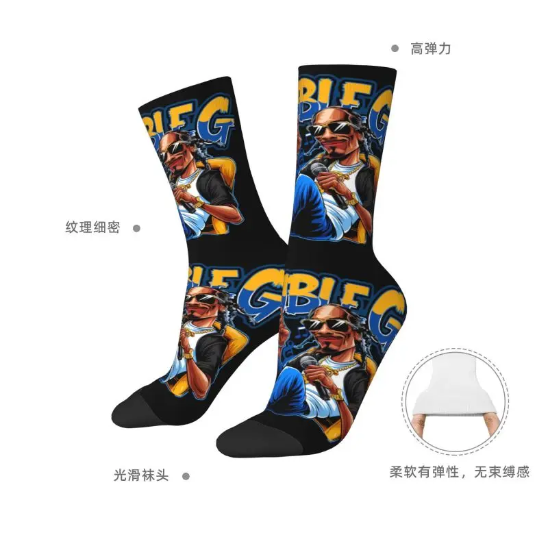 الجدة المطبوعة سنوب دوج الموسيقى مغني الراب الجوارب للنساء الرجال بسط الصيف الخريف الشتاء طاقم الجوارب