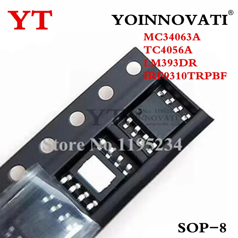 10PCS 50PCS MC34063 34063 MC34063A TC4056A TC4056 LM393DR LM393 IRF9310 9310