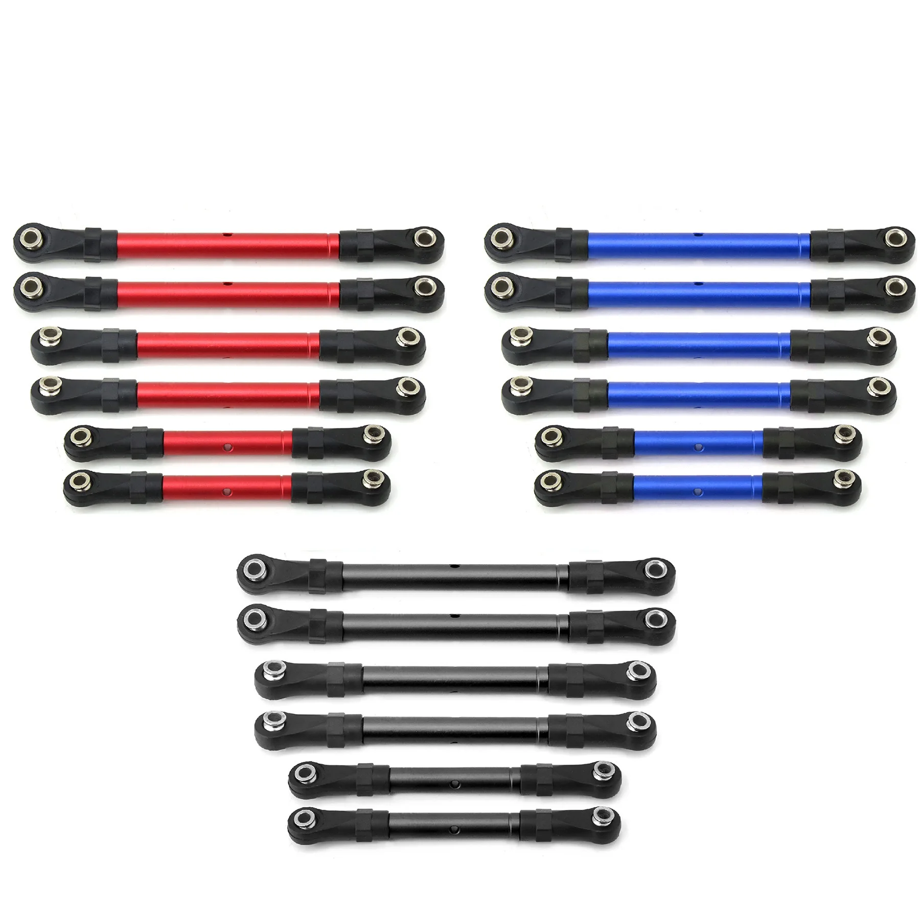Adjustable Front & Rear Pull Rod Link Tie Rod Steering Rod For Traxxas Hoss/Slash/Rustler 4WD RC Car Upgrade Parts