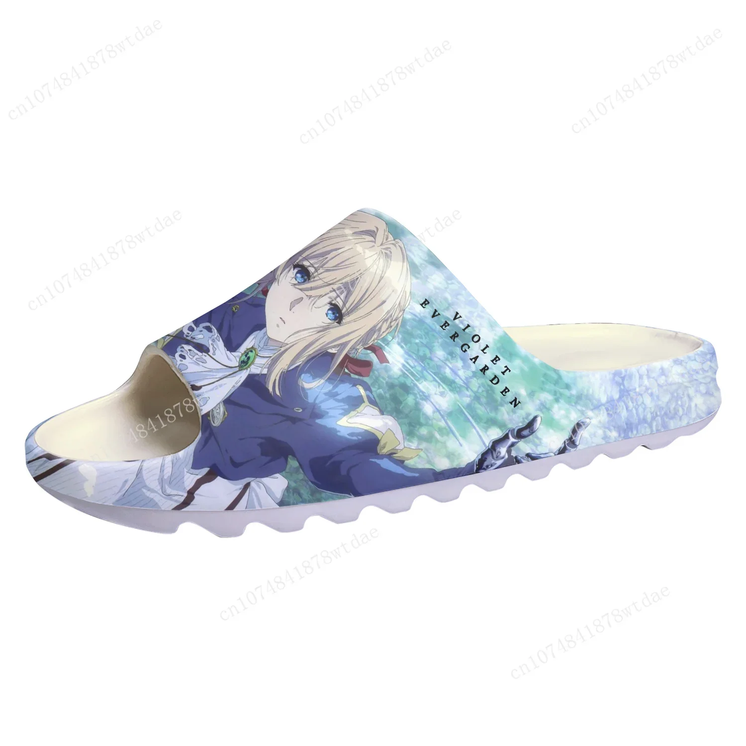 Violet Evergarden Soft Sole Sllipers Mens Womens Teenager Home Clogs Anime Cartoon Step In Water Shoes On Shit Customize Sandals