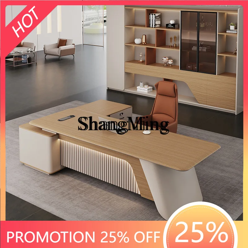 

Роскошный офисный стол и кресло для руководителя SM, современный дизайн, простой и стильный комплект для кабинета президента.