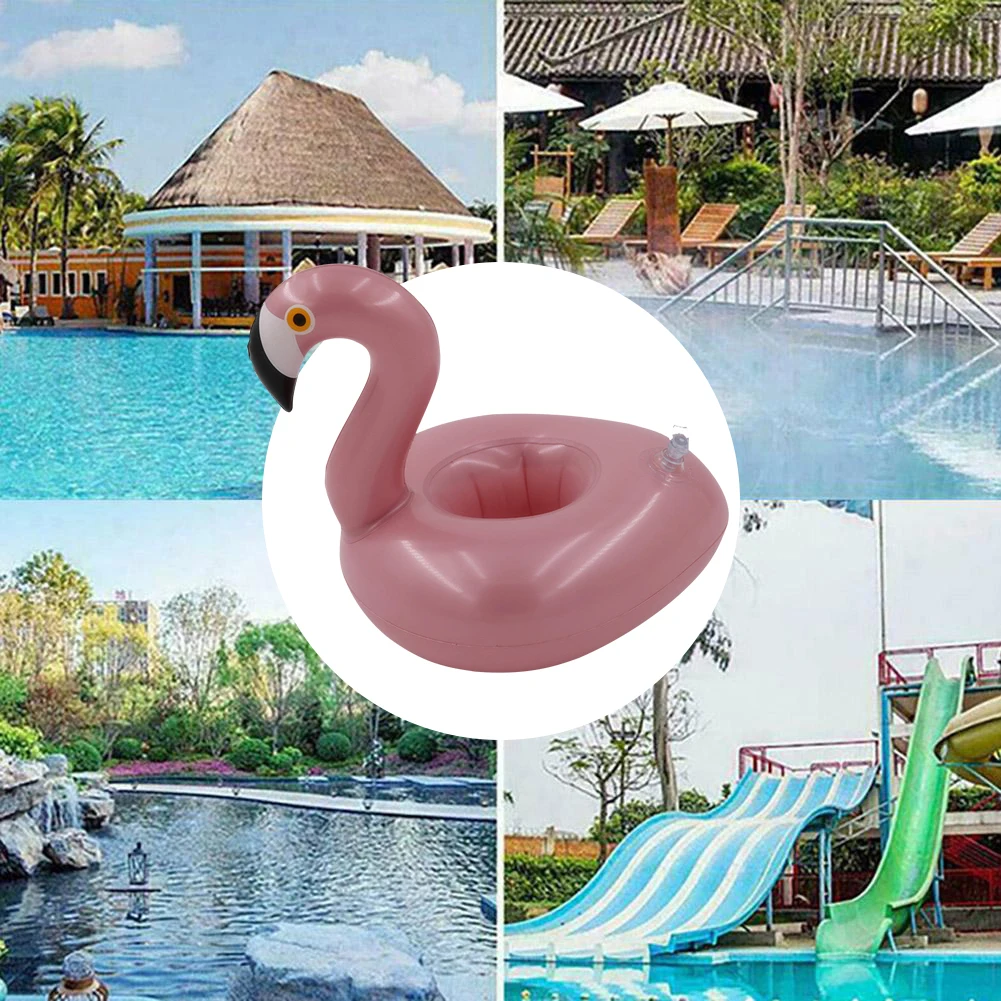 1-5 pçs suporte de copo inflável flamingo suporte de bebida piscina flutuador piscina brinquedo festa decoração bar coasters piscina acce