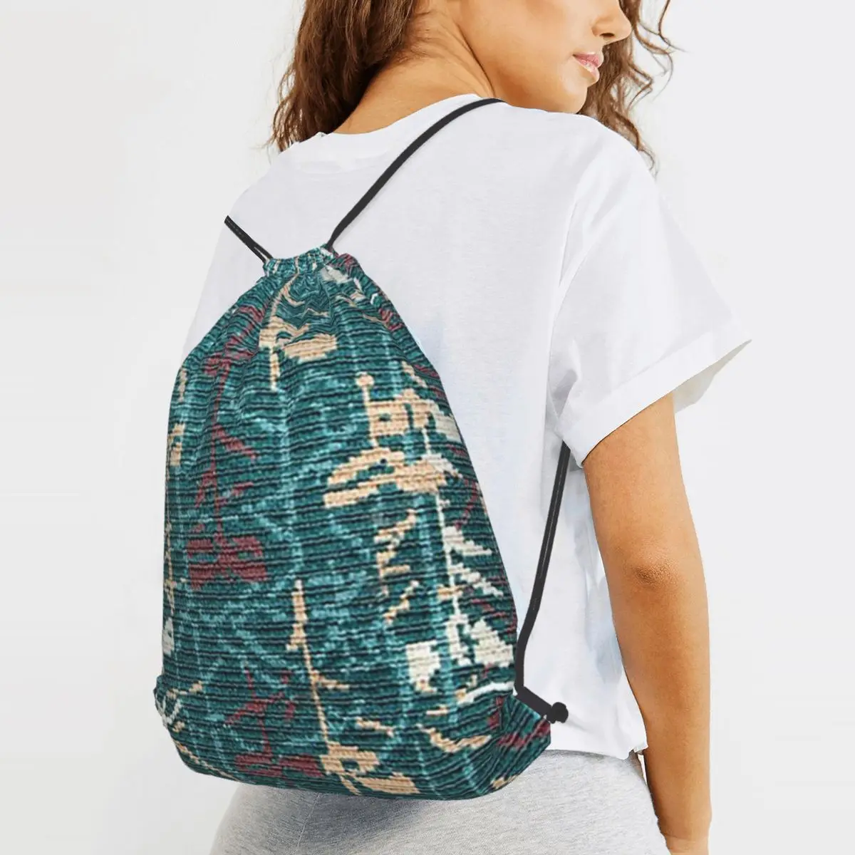 

MCO Orlando International Airport Carpet Backpacks Fashion Drawstring Bags Sports Bag Book Bags for Man Woman School