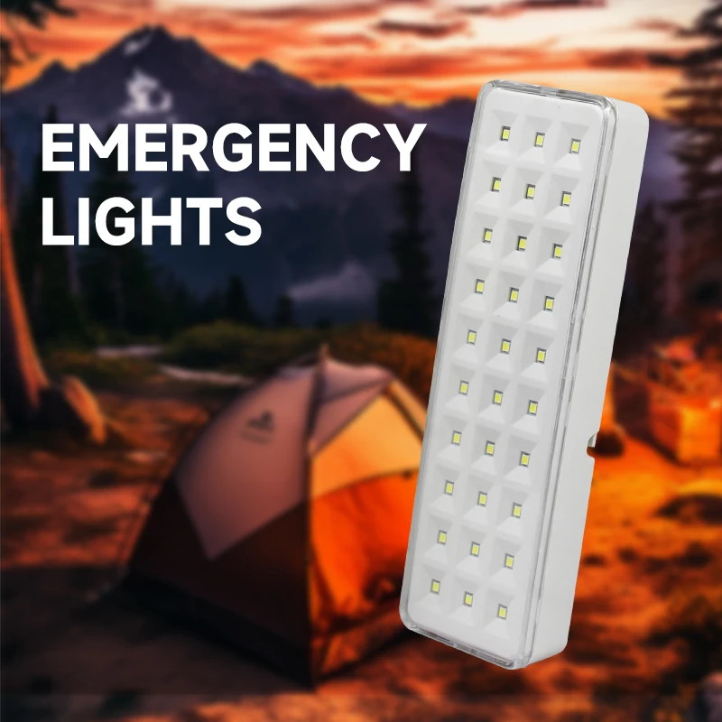 LED Emergency Light Rechargeable Portable Indoor Fire Fighting Lamps Wall-mounted Home Lights 30LEDs Exit Lamp Camping Lantern