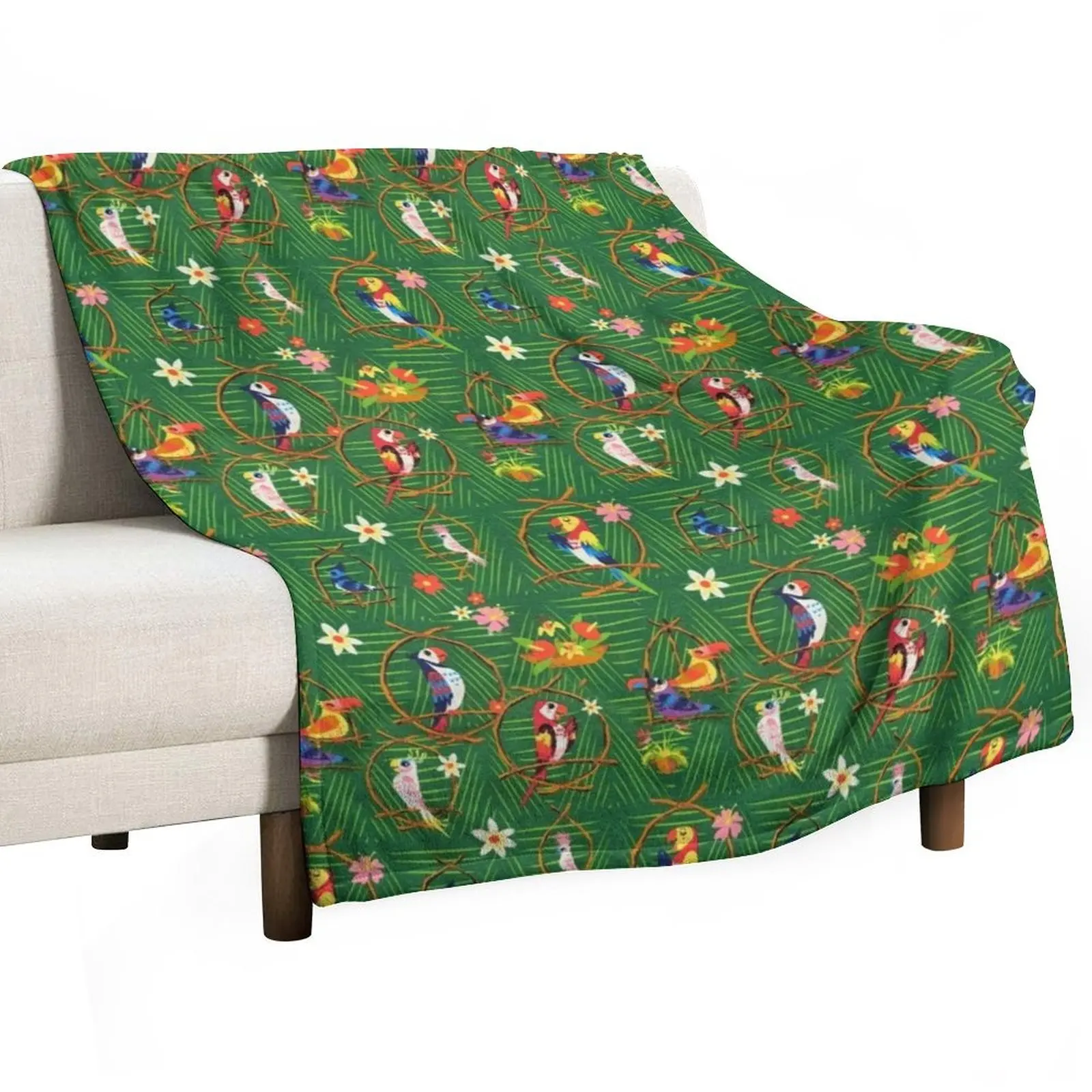 Enchanted Tiki Room Throw Blanket Warm Flannel Blanket for Couch Chair Bedroom