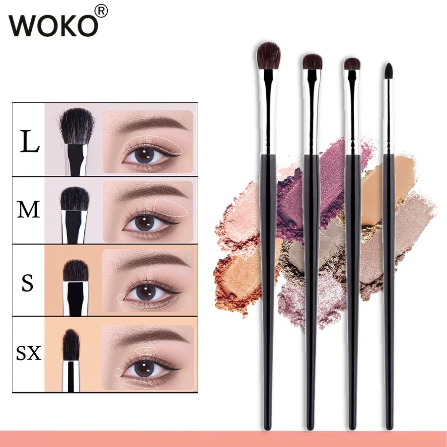 

Natural Goat Hair Pro Eyeshadow Brush Allover Smudge Blending Brush Copper Tube Professional Makeup Brushes Beauty Tools