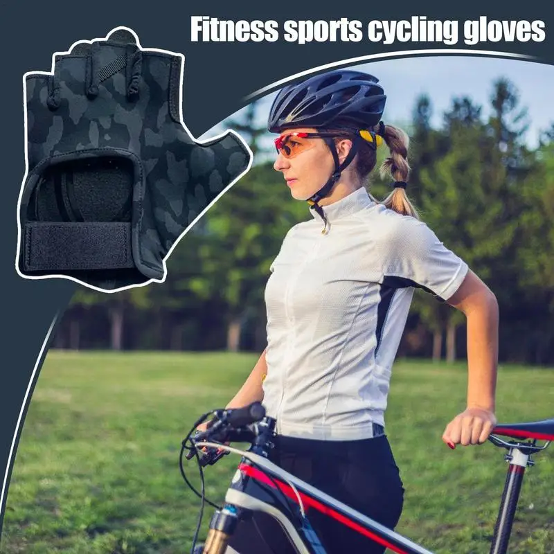 Padded Motorcycle Gloves Cycle Riding Gloves Shock-Absorbing Anti-Slip Breathable Gym Gloves For Riding Outdoor Activities