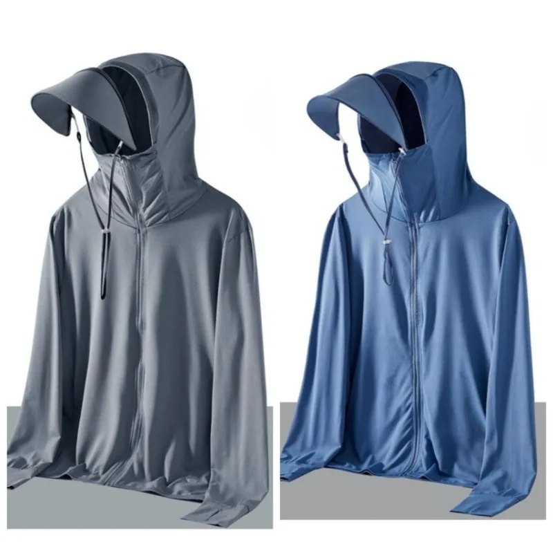 

Summer Outdoor Comprehensive Training Lightweight Breathable Sunscreen Clothes Couples UV Protection Fashion Hooded Skin Clothes