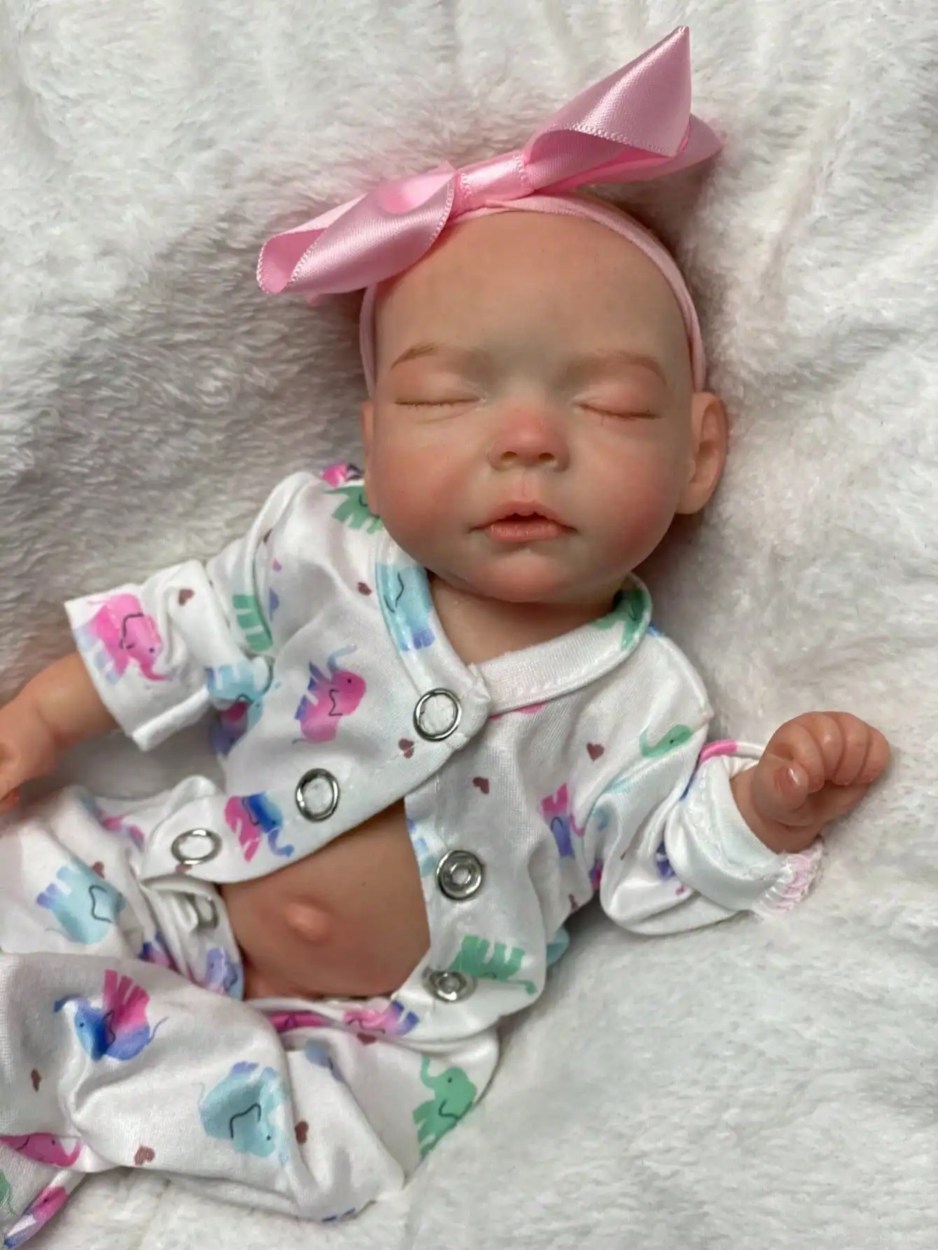 Saskia 10-calowa Lalka Reborn Sam Bebe, Cała Silikonowa Noworodek Dziewczynka z Realistycznymi Detalami 3D, Idealna Mini Lalka w Rozmiarze Kieszonkowym