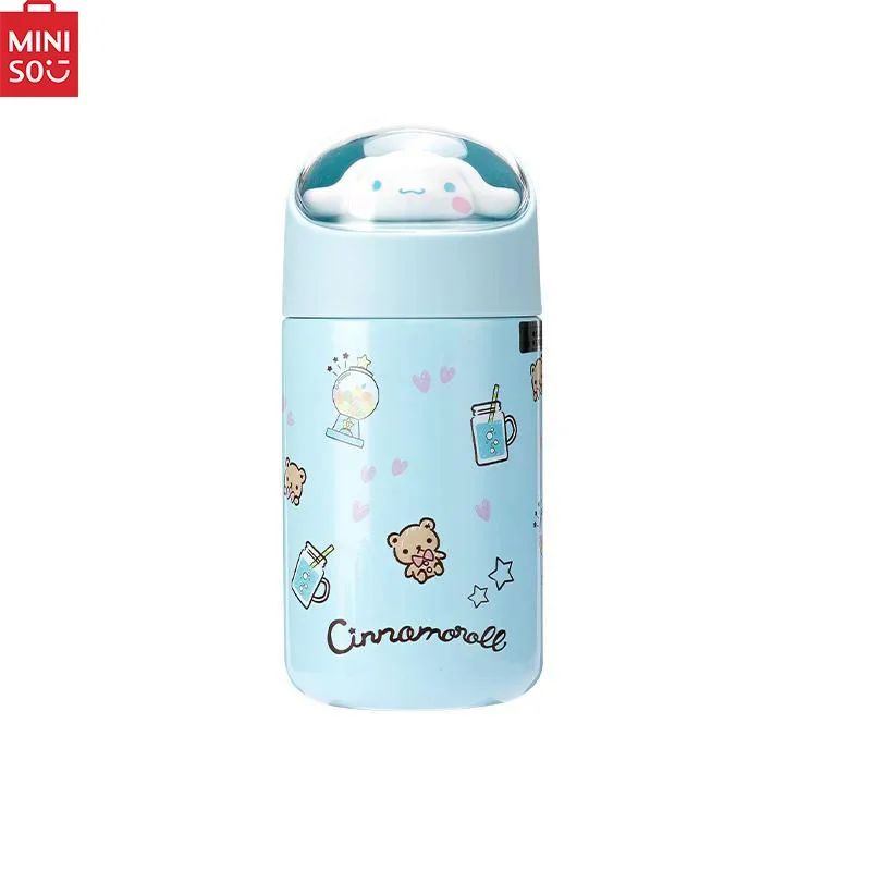 Echte Miniso Sanrio-Serie Cinnamoroll Hello Kitty Thermische Beker Pop Thermische Beker Schattige Student Mini Pompompurin Kindercadeau