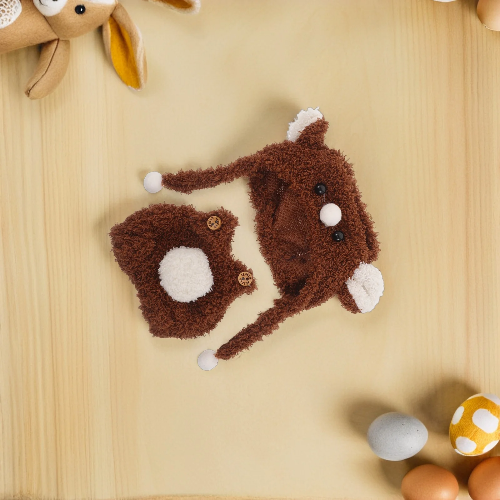 

1Set Cute Bear Clothes Outfit Hood Hat Jumpsuit Fit 17Cm Accessories Dress Up Costume Clothes Wardrobe Apparel