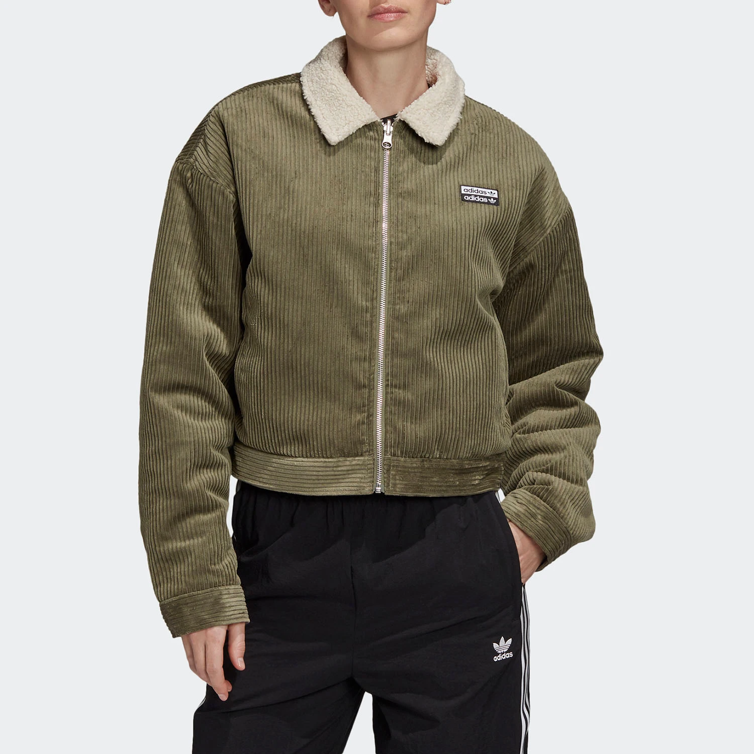 

Adidas genuine New Women's Fashion Comfortable Two-Sided Sports Jacket FQ2121
