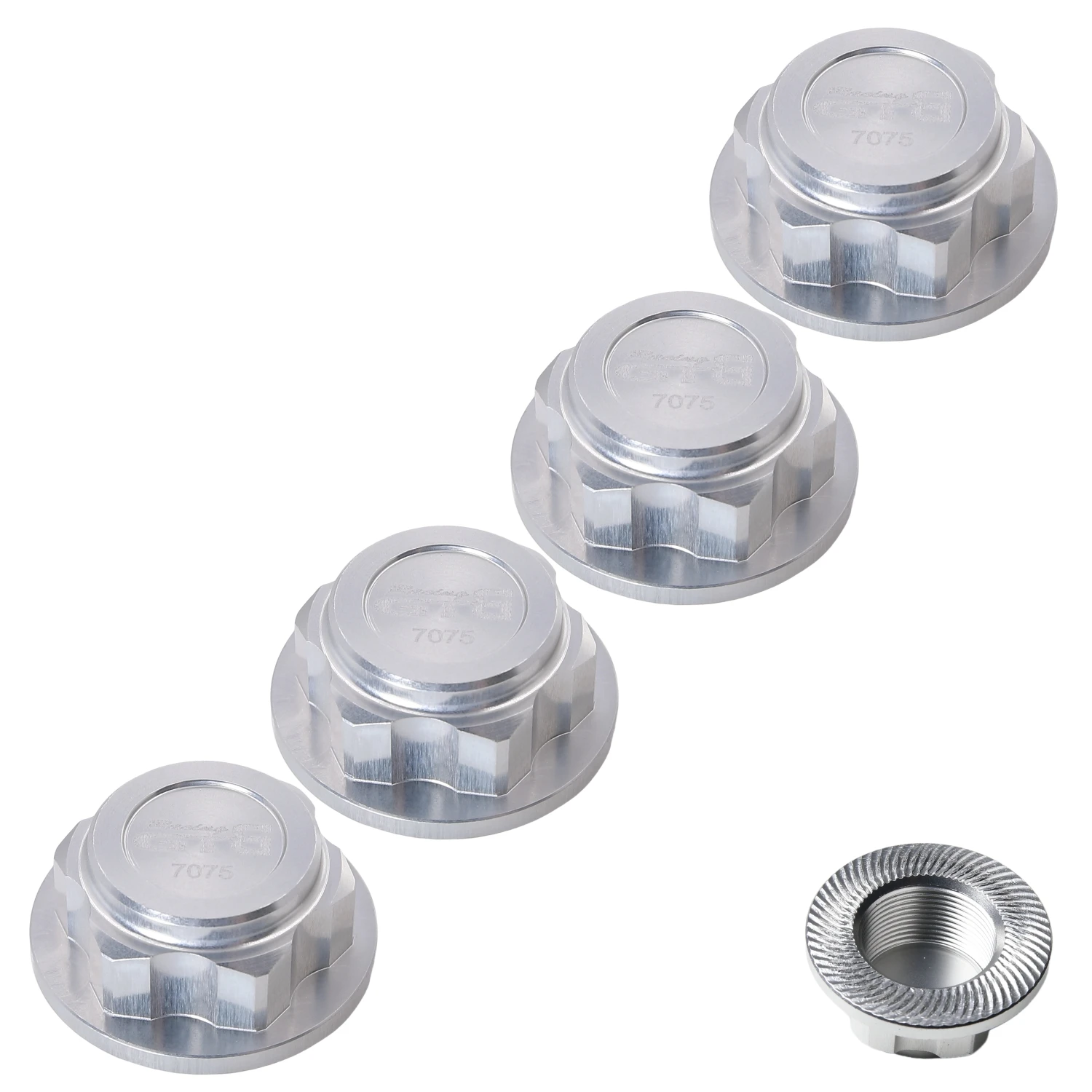 GTBRacing CNC アルミニウム 7075 ホイールハブ防塵ナット 1/5 RC カー HPI km rv baja 5b ss 5sc アップグレードパーツ用